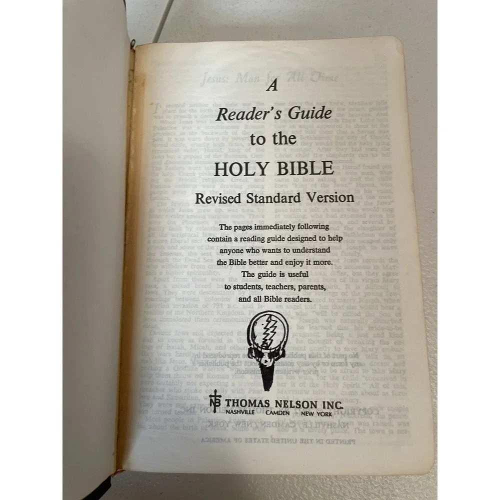 HOLY BIBLE‎ RSV Revised Standard Version 1972 Black Leather Thomas Nelson Vtg